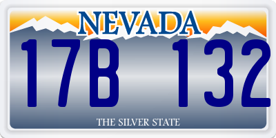 NV license plate 17B132