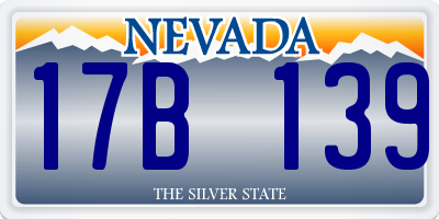 NV license plate 17B139