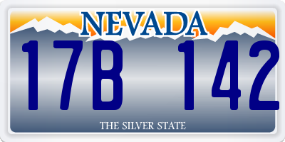 NV license plate 17B142