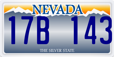 NV license plate 17B143