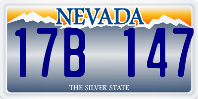 NV license plate 17B147