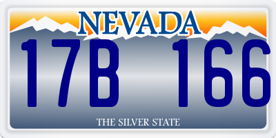 NV license plate 17B166