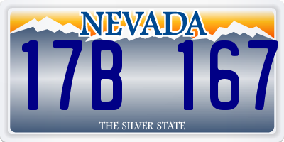 NV license plate 17B167