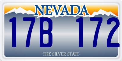 NV license plate 17B172