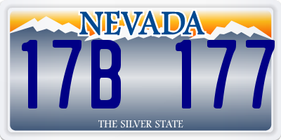 NV license plate 17B177