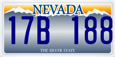 NV license plate 17B188