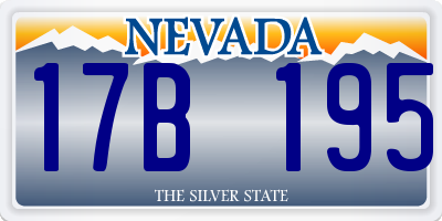 NV license plate 17B195