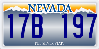 NV license plate 17B197