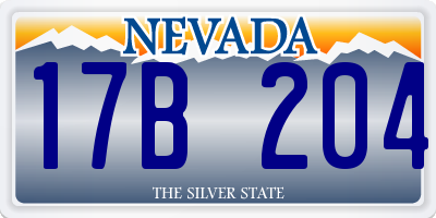 NV license plate 17B204