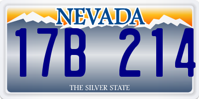 NV license plate 17B214