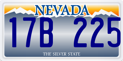 NV license plate 17B225