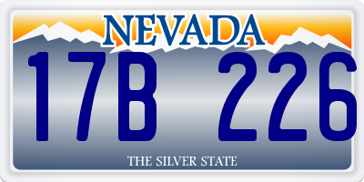 NV license plate 17B226