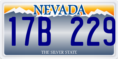 NV license plate 17B229