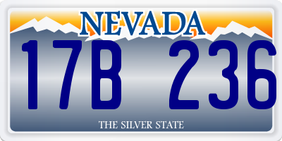 NV license plate 17B236