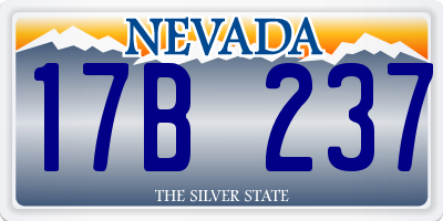 NV license plate 17B237