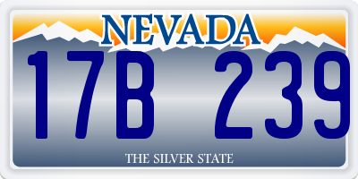 NV license plate 17B239
