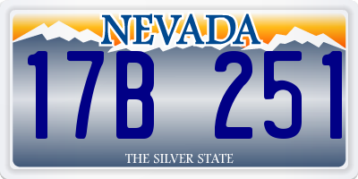 NV license plate 17B251