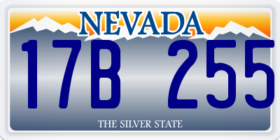 NV license plate 17B255