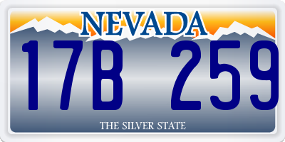 NV license plate 17B259