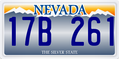NV license plate 17B261