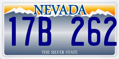 NV license plate 17B262
