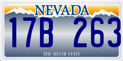 NV license plate 17B263