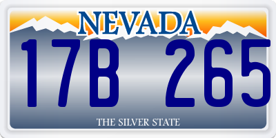NV license plate 17B265