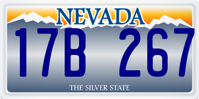 NV license plate 17B267