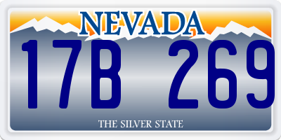 NV license plate 17B269