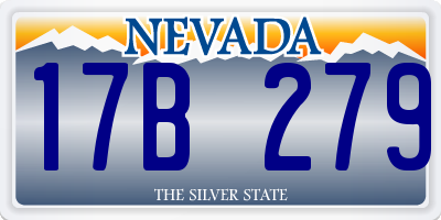 NV license plate 17B279