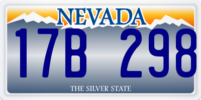 NV license plate 17B298
