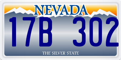 NV license plate 17B302