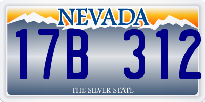 NV license plate 17B312