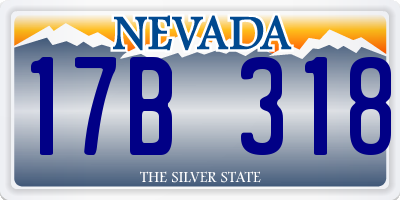 NV license plate 17B318