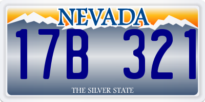 NV license plate 17B321