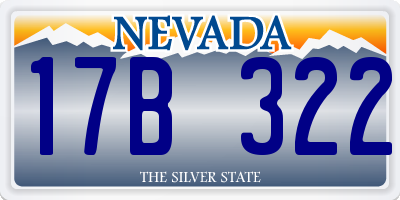 NV license plate 17B322