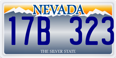 NV license plate 17B323