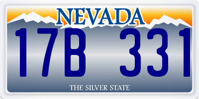 NV license plate 17B331