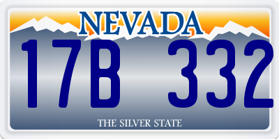 NV license plate 17B332