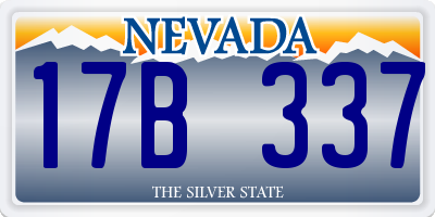 NV license plate 17B337