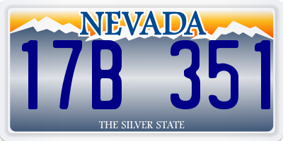 NV license plate 17B351