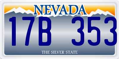 NV license plate 17B353