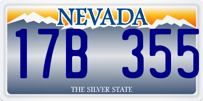 NV license plate 17B355