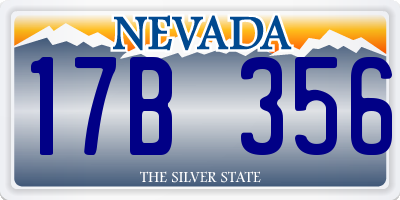 NV license plate 17B356