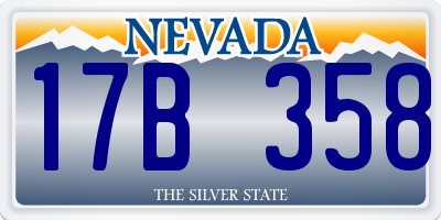 NV license plate 17B358