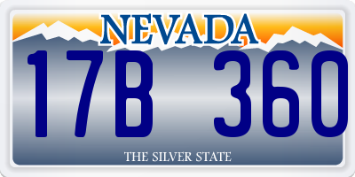 NV license plate 17B360