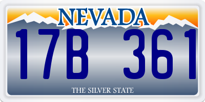 NV license plate 17B361