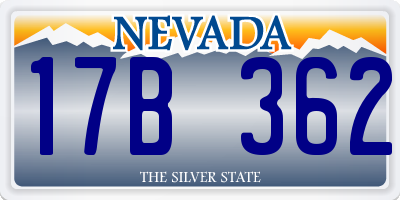 NV license plate 17B362