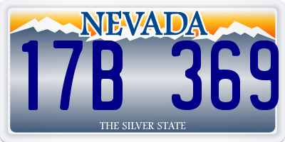NV license plate 17B369