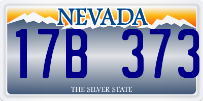 NV license plate 17B373